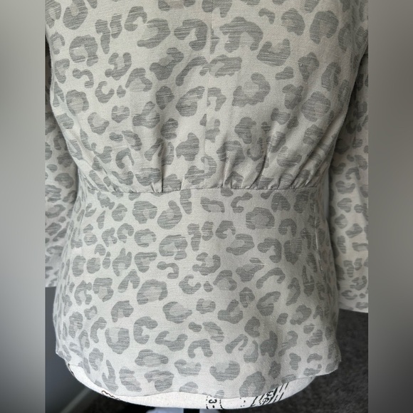 Armani Exchange animal printed women’s linen blend blazer size 4 - Picture 4 of 13